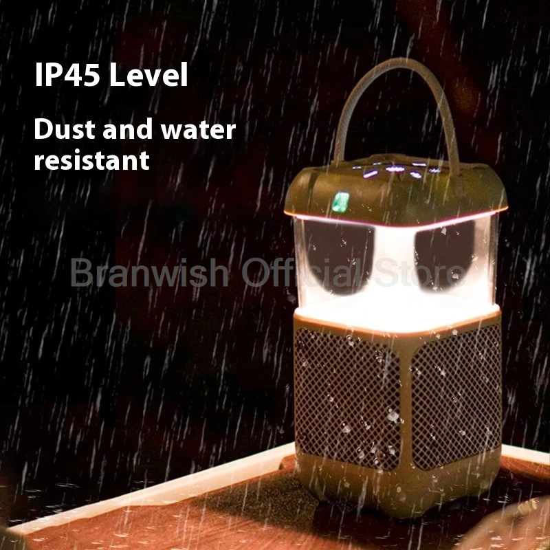 Altavoz Bluetooth 2 en 1, caja de sonido estéreo de 10W, altavoz de doble luz de 280LM, Audio portátil de reproducción 20H, resistente al agua para acampar al aire libre - imagen 4