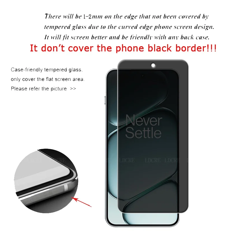 4/3/2/1 Uds para Oneplus ACE 6 vidrio Oneplus ACE 6 Protector de pantalla protectora de privacidad cubierta antiespía vidrio templado Oneplus ACE 6 - imagen 2