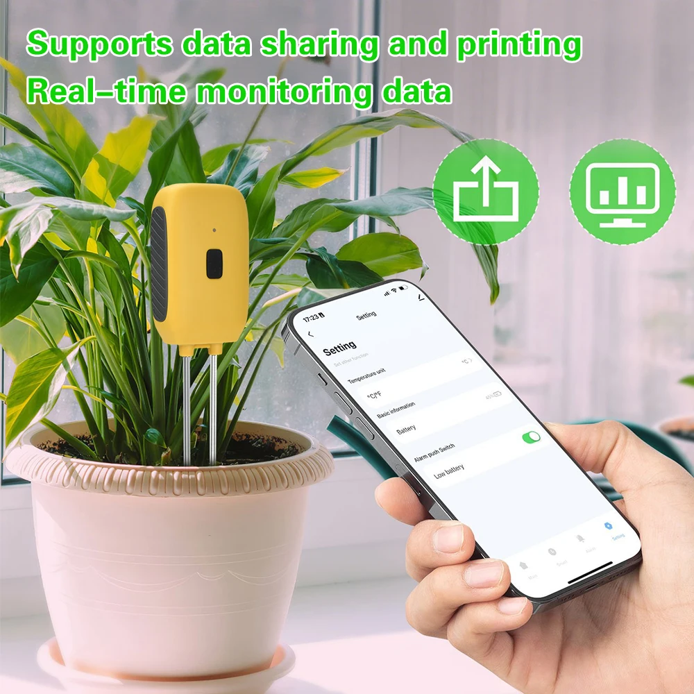 SGS08 Bluetooth Graffiti suelo inteligente IP55 Detector impermeable probador de humedad Sensor de temperatura y humedad - imagen 4