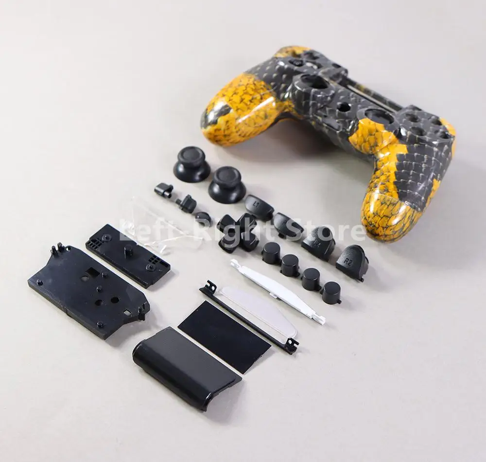 1 Juego de carcasa completa de repuesto y botón Mod Kit para PS4 JDS-001 funda protectora para mando jds 001 JDM 011 para cubierta de carcasa de PS4 - imagen 3