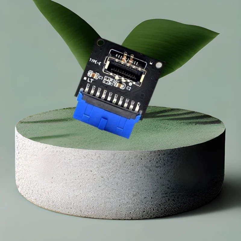 Convertidor USB3.0 de 20 pines a tipo E, cabezal interno USB a USB tipo C, adaptador frontal tipo E, placa elevadora de conector de 20/19 pines a USB-C