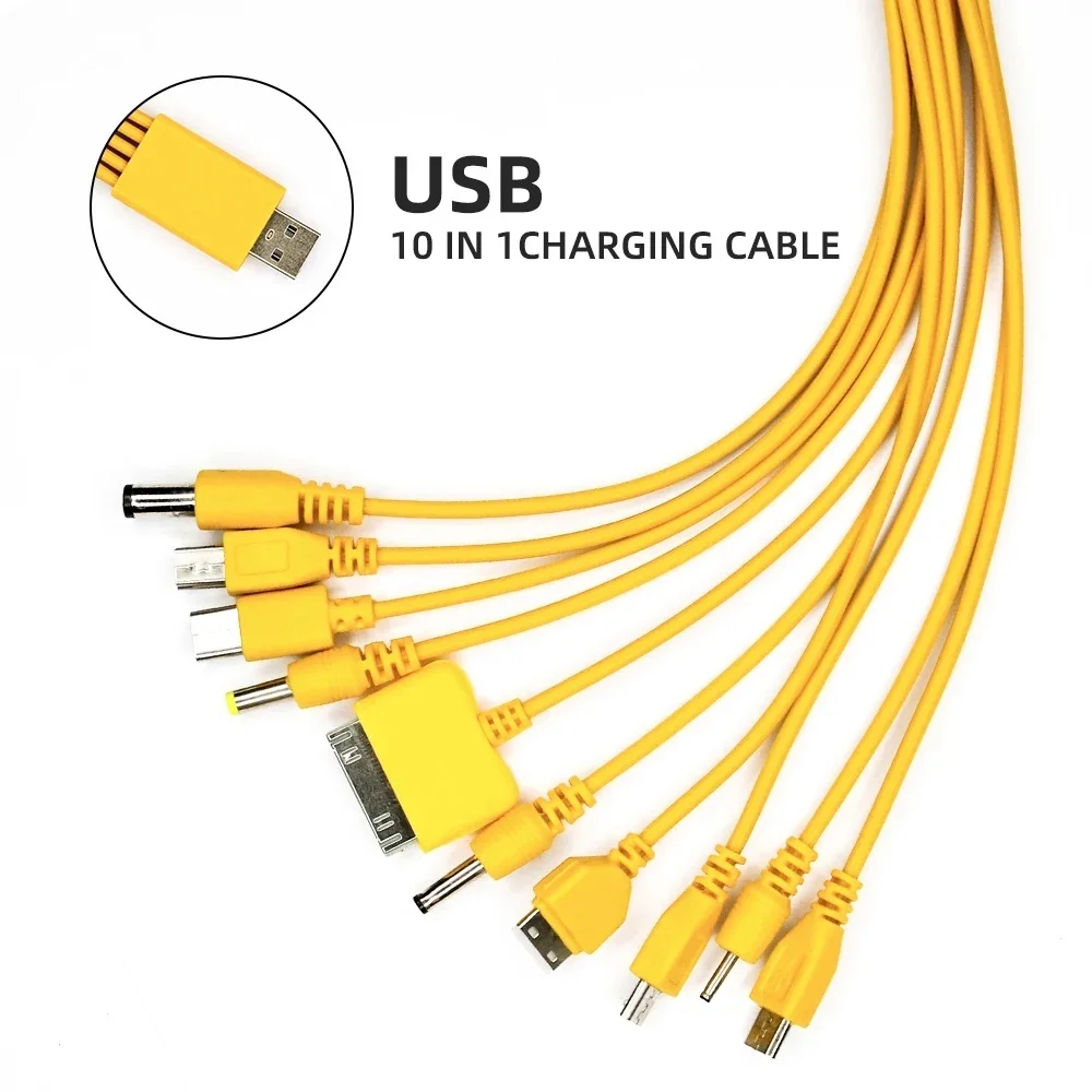 Cable USB universal 10 en 1, cable de carga múltiple, Compatible con múltiples teléfonos móviles, auriculares Bluetooth, altavoz, reproductor MP3 y más - imagen 2