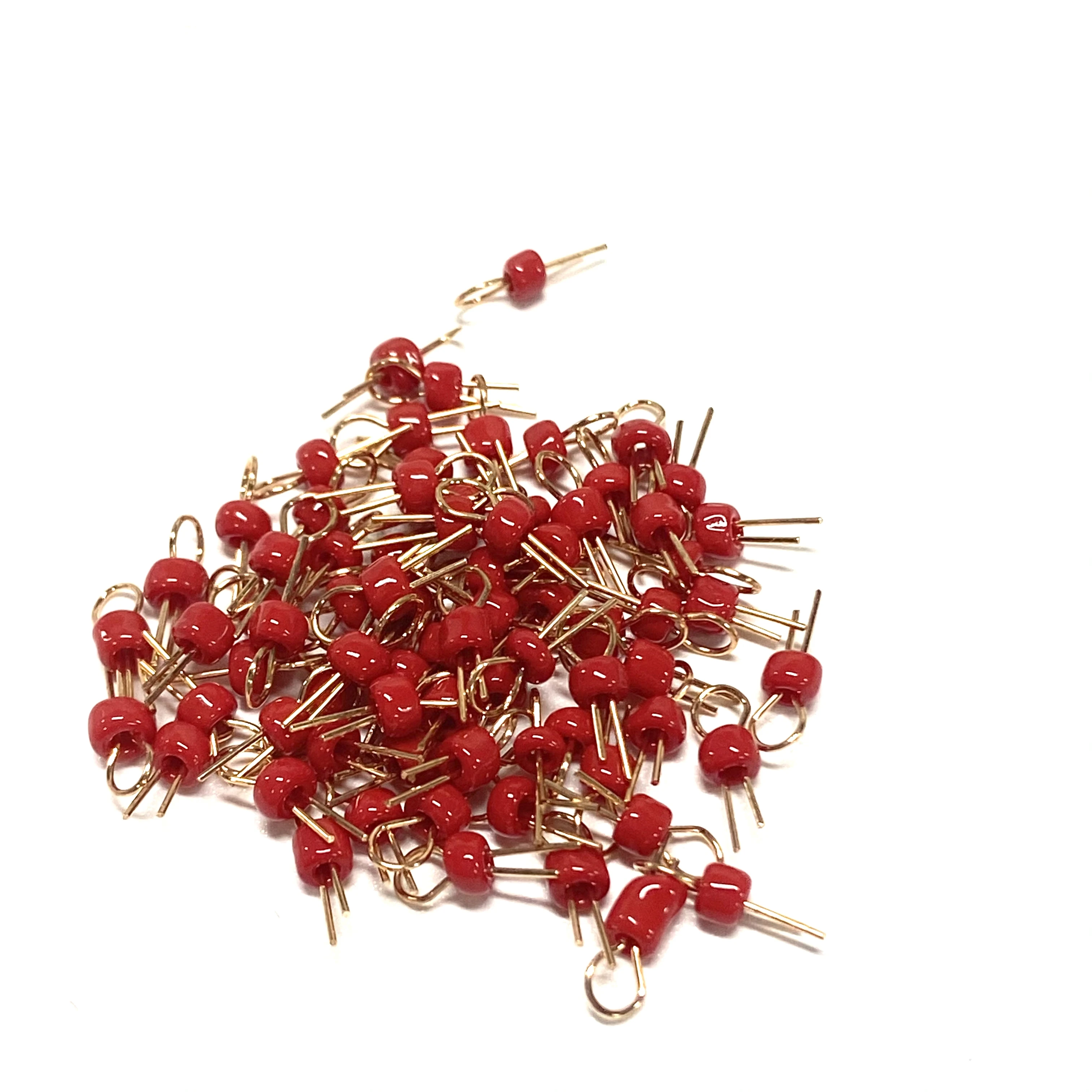 100 pcs/Lot PCB Test Point THM Bead Gold Plated Ceramic Test Loop Board Test Pin Resist High Temperature Loop Terminals - imagen 2