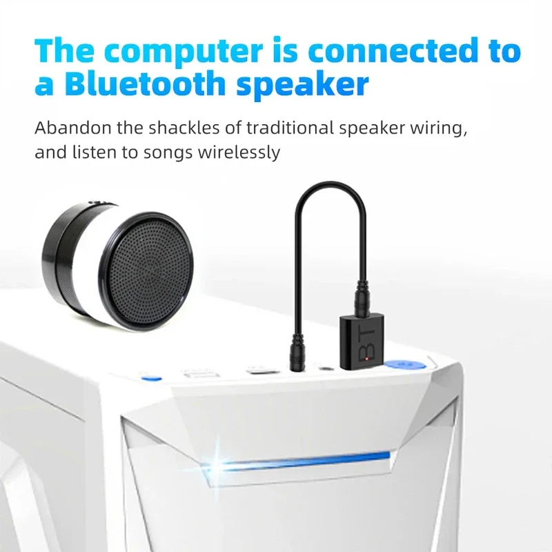 Transmisor receptor Bluetooth 2 en 1 USB adaptador de Audio Bluetooth 5,0 para coche TV ordenador convertidor inalámbrico Bluetooth Plug and Play - imagen 4