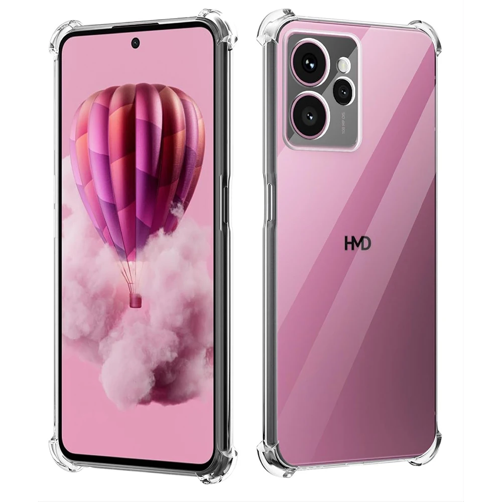 Funda a prueba de golpes con cojín de aire para HMD Skyline 5G TA-1600, funda trasera de silicona TPU transparente para HMD Skyline 5G TA-1600 - imagen 3