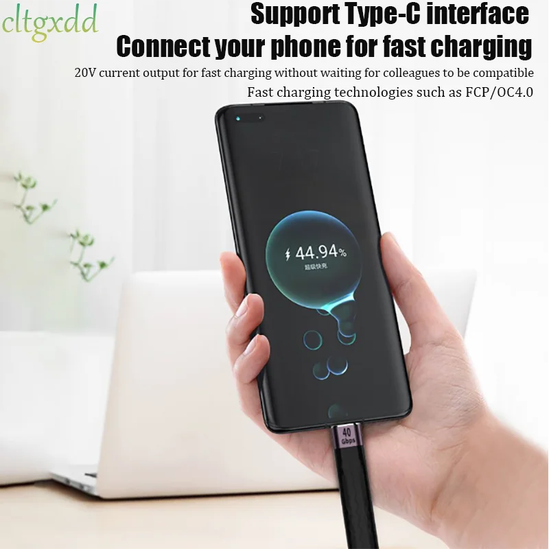 Conector de carga rápida USB 4,0, cable corto Flexible Thunderbolt 3Type-C macho a macho, Gen2 40G, dos extremos, 100W FPC - imagen 5