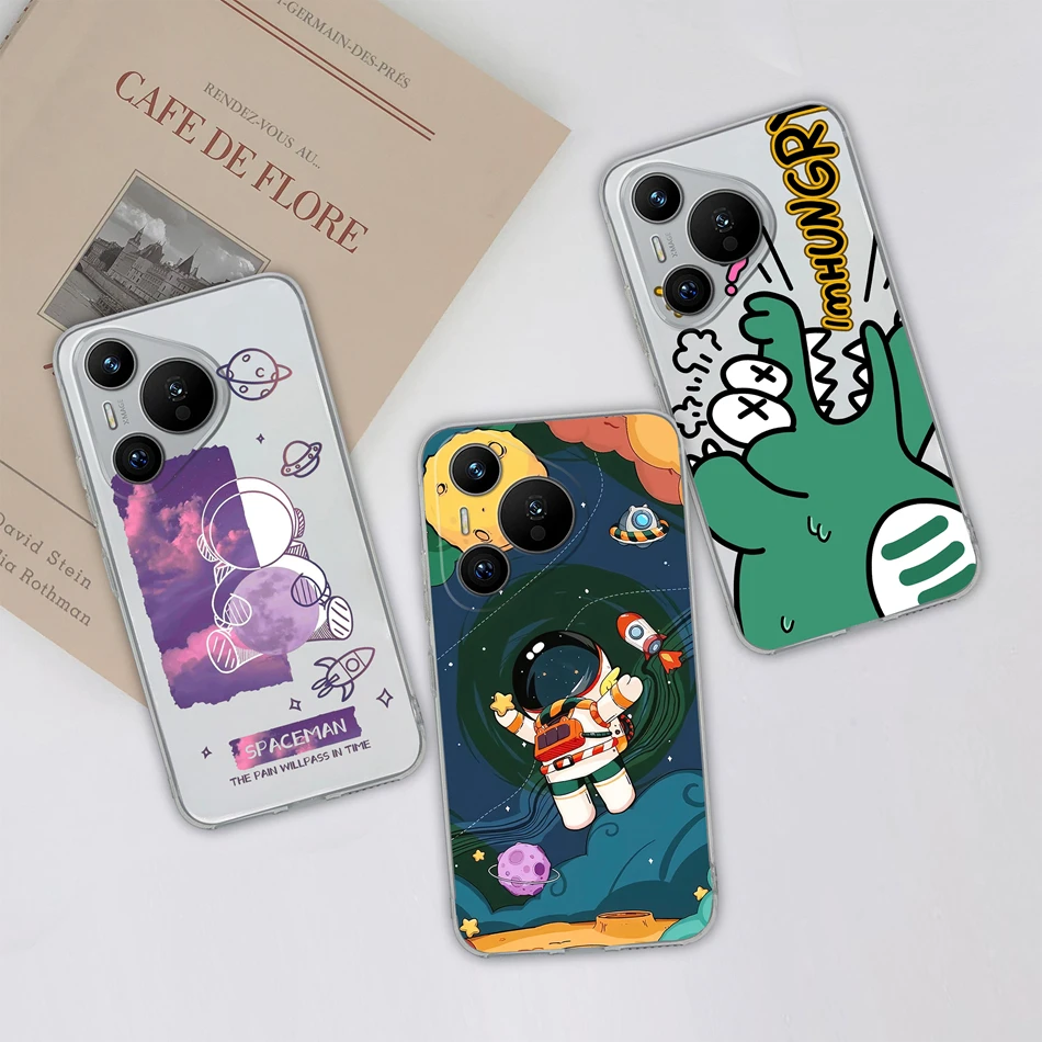 Funda de teléfono transparente para Huawei Pura 70 Pro, cubierta trasera Ultra suave de silicona anticaída, Color degradado, para Pura70 70Pro 70 - imagen 3