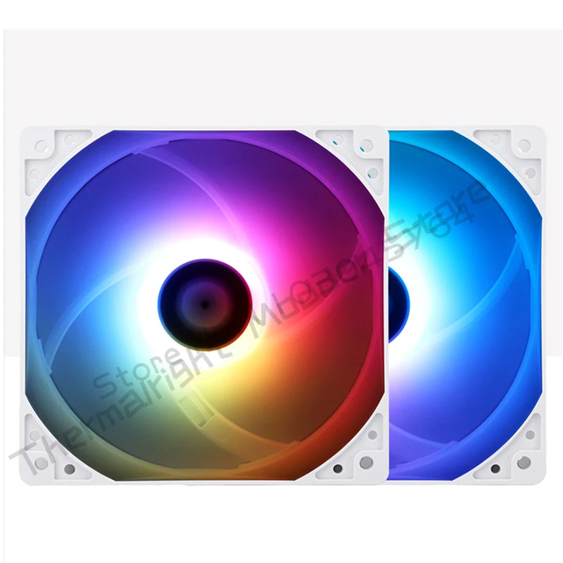 Ventilador de carcasa RGB 12025, Enfriador de CPU silencioso, cojinete de S-FDB, 12CM, 5V, 0-1550 RPM, TL-C12CW-S negro/blanco silencioso - imagen 5