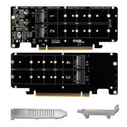 Tarjeta Bifurcadora PCIe x16 para 4 SSD M.2 NVMe