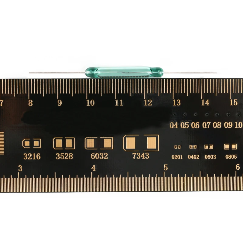 10 Uds. Sensor de interruptor de láminas magnético de 4*28mm normalmente abierto DIY vidrio verde 4x28MM sin inducción de contacto Original - imagen 5
