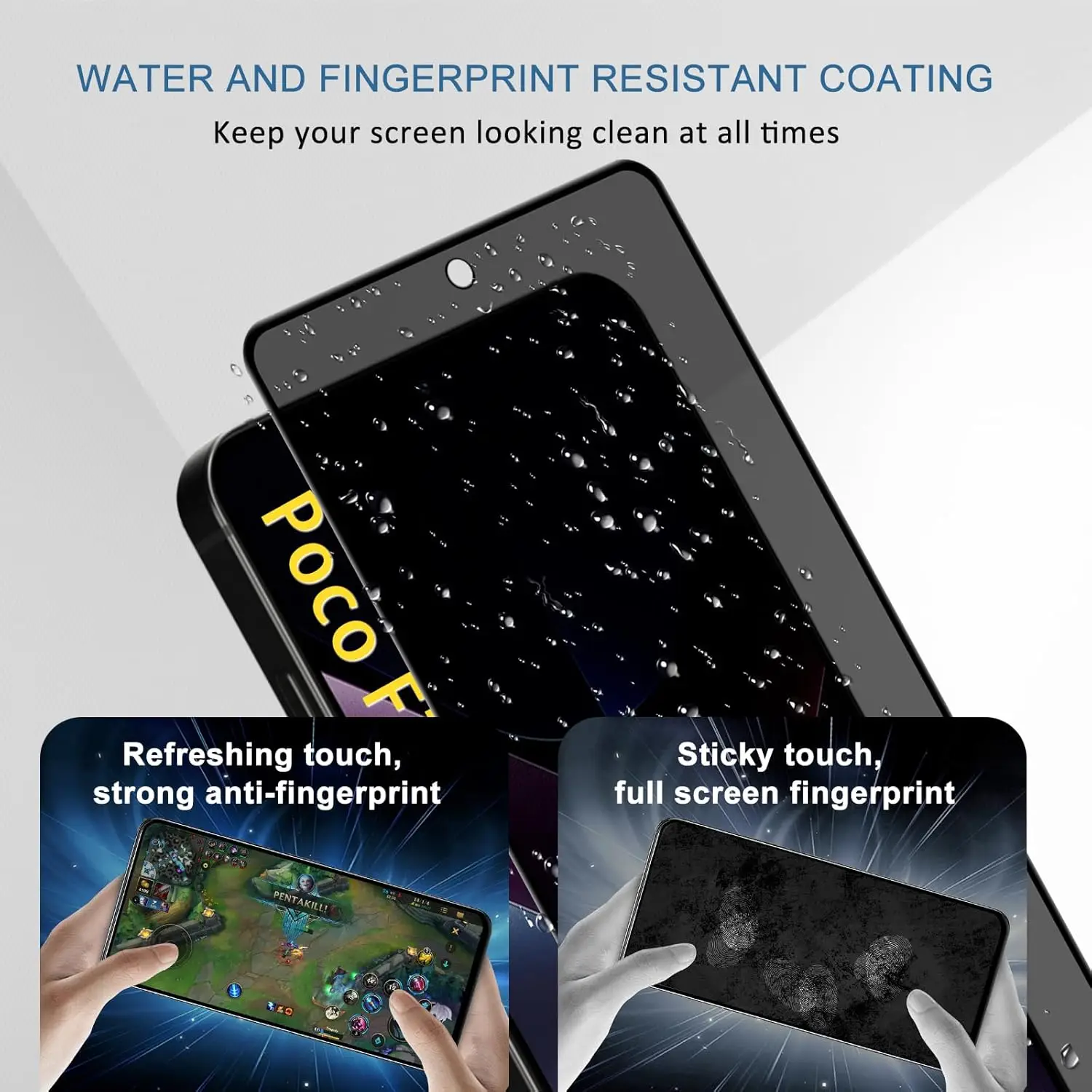 Vidrio templado para Protector de pantalla, película de cámara de privacidad antiespía para Xaiomi POCO F7 Pro Ultra - imagen 5