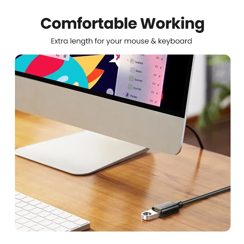 Cable de datos de extensión USB Cable extensor macho a hembra Cable de datos USB 2,0 para PC portátil teclado teléfono portátil Smart TV - imagen 3