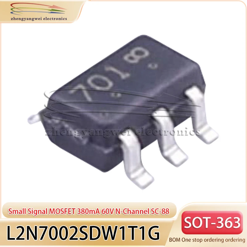 L2N7002SDW1T1G SOT-363 701 20 piezas MOSFET de señal pequeña 380 mA, 60 V N - Transistor de efecto de campo SC-88 de canal