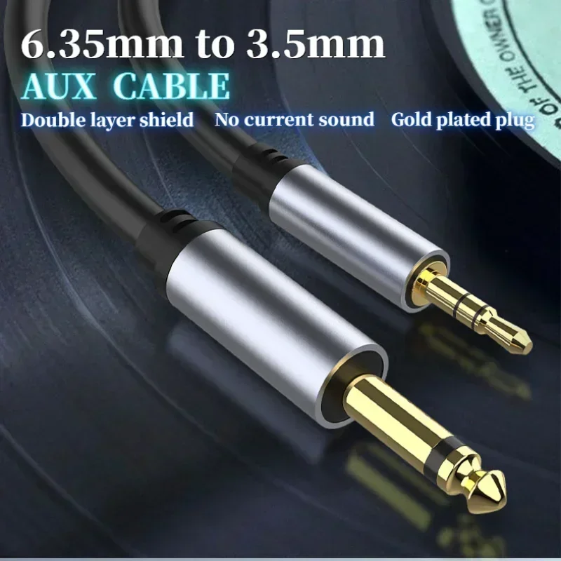 Cable audio 3.5mm a 6.5mm - Vista principal conector