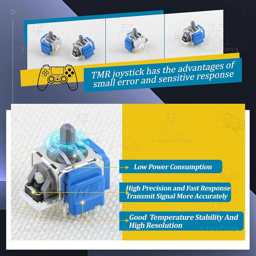 Joystick electromagnético TMR para controlador PS5, Kit de repuesto de actualización sin deriva, accesorios de Sensor analógico 3D - imagen 4