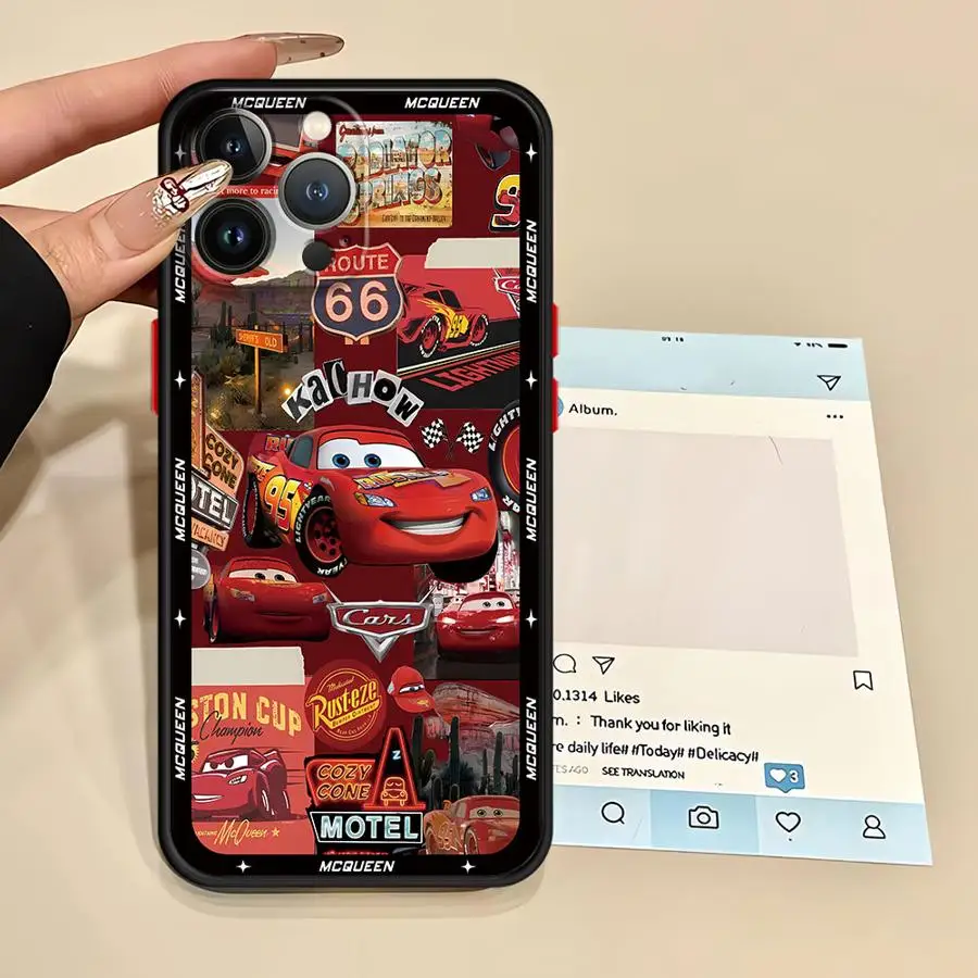 Funda para iPhone 7 8 SE 11 Pro Max 12 Mini XS X 14 XR SE 13 Pro 6s 15 Pro Max 16e 16 Pro TPU cubierta Disney Lightning McQueen - imagen 4