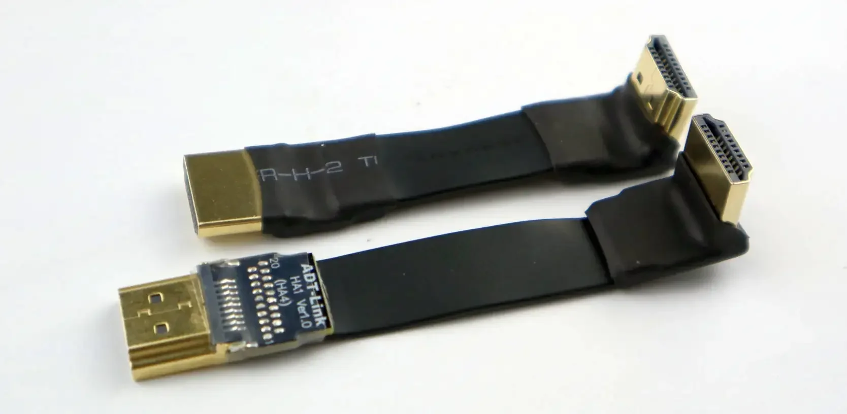 Adt-link-Cable de cinta plana de A-A blindado tipo HDMI-V2.0, 2K, 4K/60Hz, HDTV, AV, fotografía aérea, 90 grados, extensor de GPU, Cable HD 2,0 - imagen 4