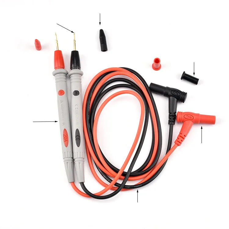 Multímetro de prueba, Cable de alambre AC DC Digital 1000V 20A 10A, aguja de punta fina CAT III, sondas de medición, bolígrafo, probador de puntas de alambre - imagen 5