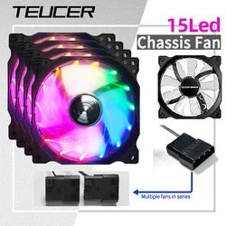 Teucer Ventilador 120mm PC LED Silencioso – Rodamiento Hidráulico