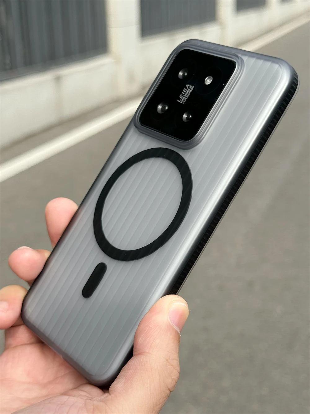 Patrón corrugado para Magsafe, funda de carga inalámbrica magnética para Xiaomi Mi 14 Pro Ultra 13, parachoques antideslizante, cubierta dura mate para PC - imagen 4