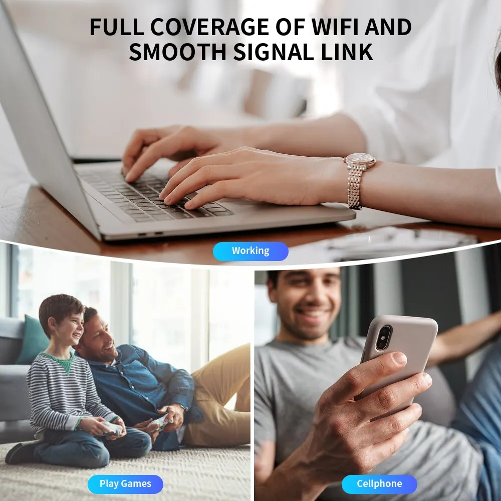 Repetidor WiFi de 300Mbps, enrutador inalámbrico de 2,4 Ghz, amplificador de largo alcance, extensor de red para el hogar/oficina, enchufe europeo/estadounidense, fácil de configurar - imagen 5