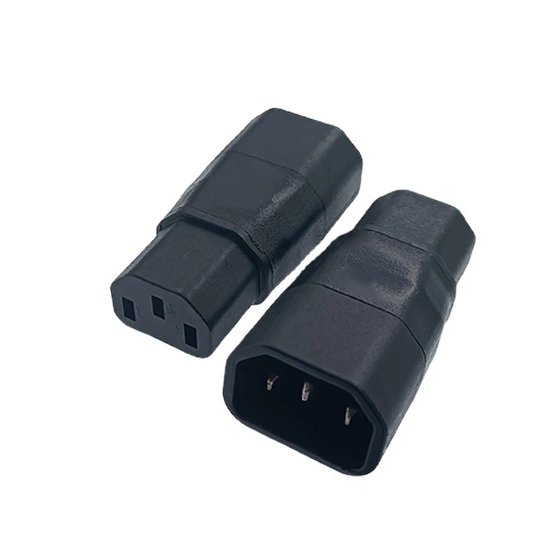 1 adaptador C13 a C14, adaptador de enchufe de CA macho hembra, cable de hervidor de energía hembra IEC recto, convertidor IEC 320, adaptador de pared de CA