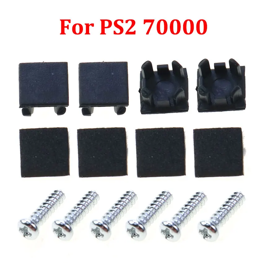 JCD para PS4 Slim tornillos Kit completo de tornillos cubierta de pies de goma de plástico negro para consola PS3 Slim 2000 3000 4000 PS2 70000 - imagen 5