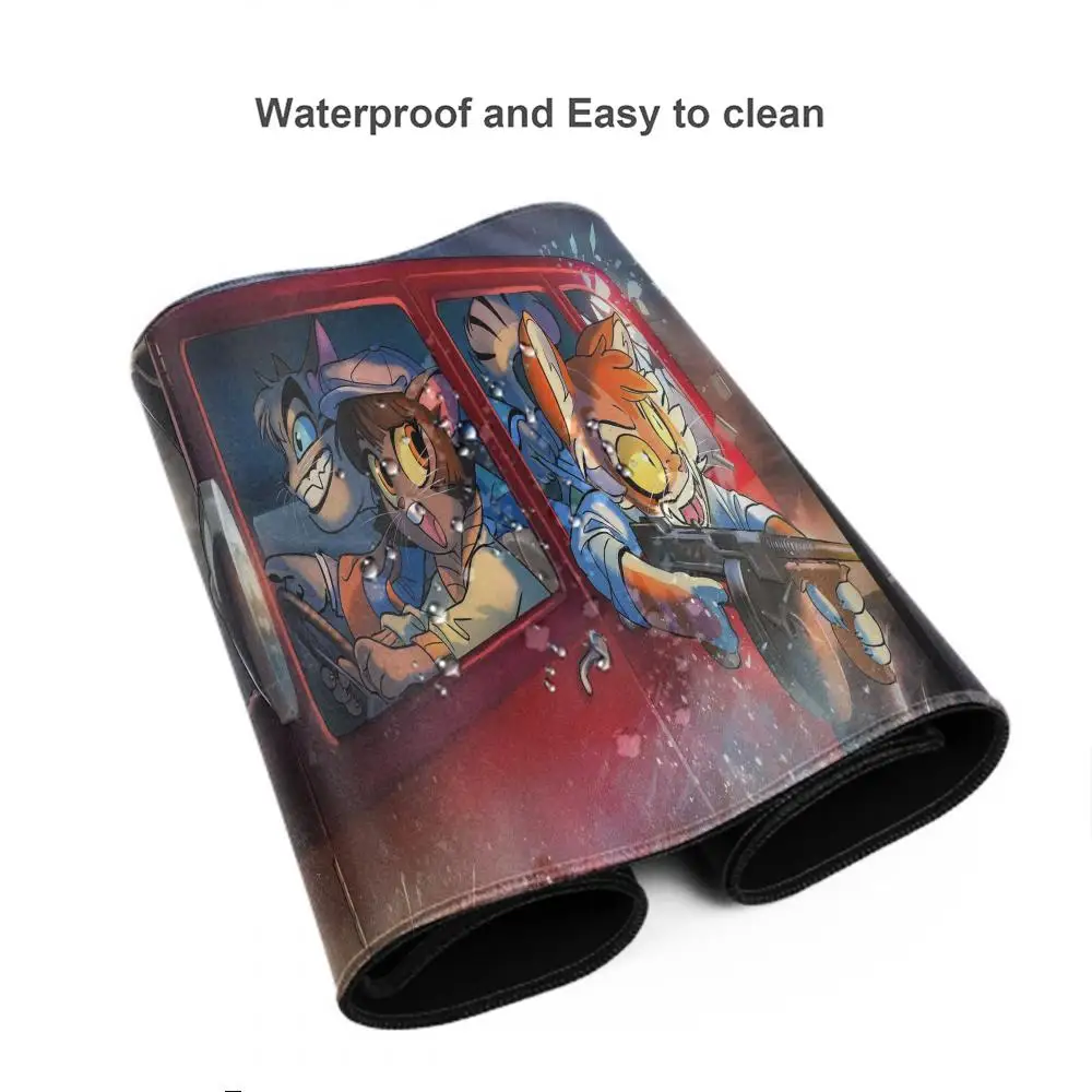 Alfombrilla de ratón Lackadaisy, alfombrilla de ratón con punto de ratón, accesorios para juegos, alfombrillas de escritorio largas, piezas de PC XXL90x40cm - imagen 4