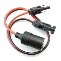 Enchufe hembra para encendedor de cigarrillos de coche, adaptador de fuente de alimentación de 50cm, 12AWG, M20