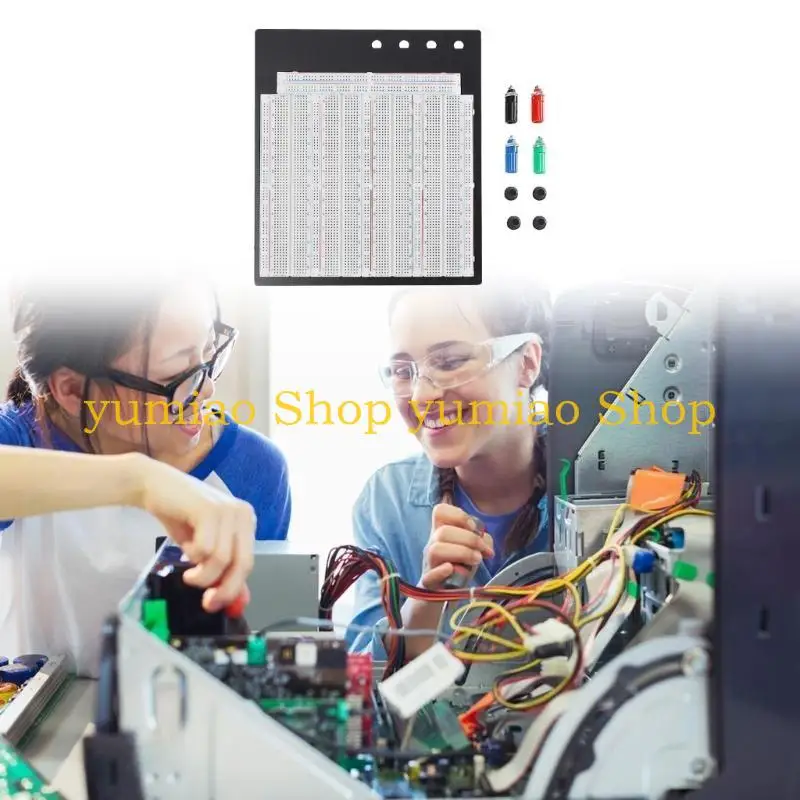 Placa pruebas sin soldadura 587B 3220 orificios para pruebas circuitos electrónicos con clip plateado ZY208 MB102 - imagen 4