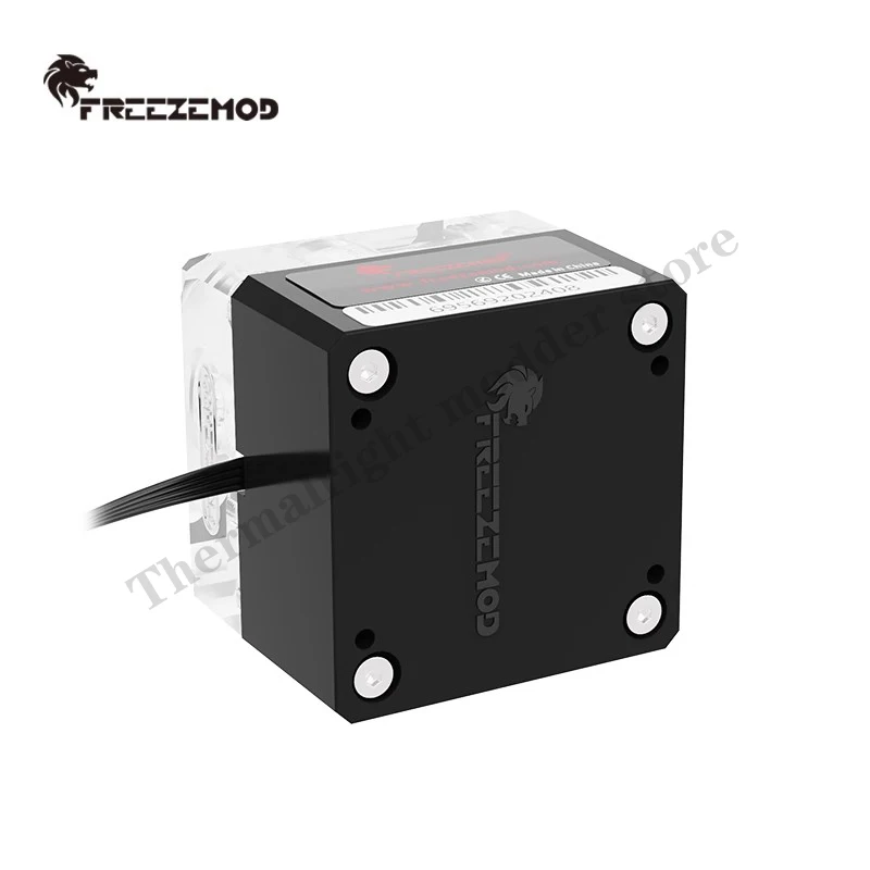 FREEZEMOD Bomba de agua silenciosa para refrigeración por agua para computadora, potencia Molex de 4 pines + PWM de 4 pines, flujo 650L/H, 5V ARGB PU-FS4M-J opcional - imagen 3