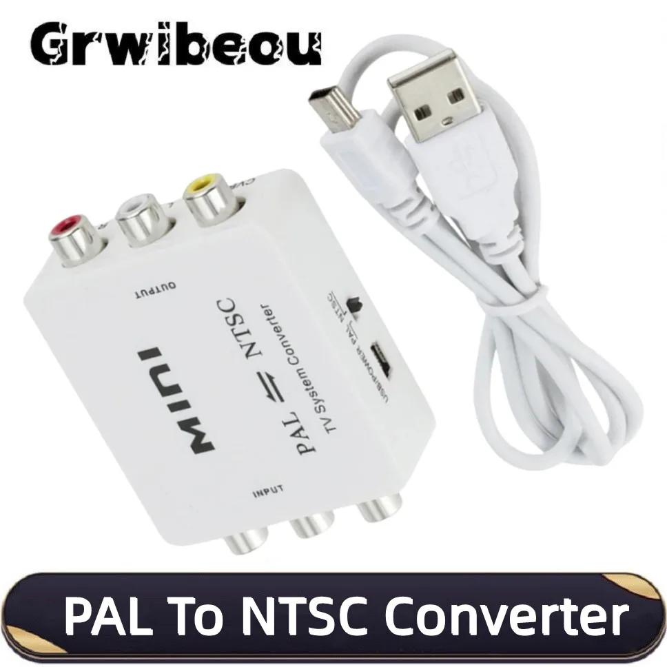 Convertidor Mini PAL NTSC Bidireccional PAL a NTSC y NTSC a PAL Convertidores de conexión compuesta de TV bidireccional Entrada/salida - imagen 2