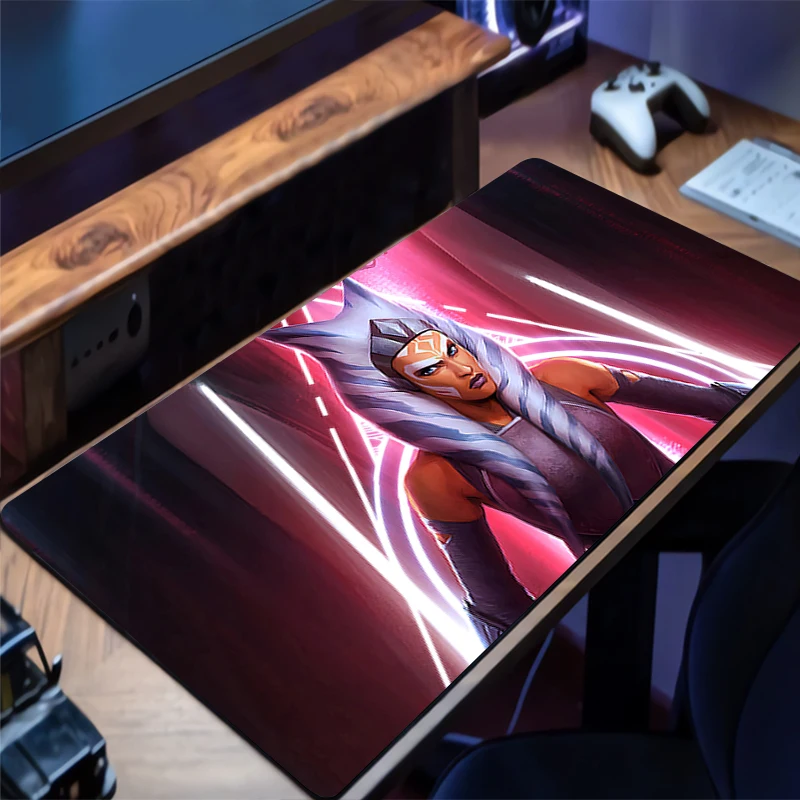 Alfombrilla de ratón para juegos, alfombrilla para teclado en casa, s-star w-wars Ahsoka Tano, alfombra clásica para oficina, alfombrilla para ratón portátil, accesorios, alfombrilla de escritorio - imagen 4