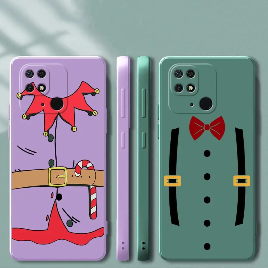Funda de teléfono con elementos de ropa navideña, funda suave creativa para Xiaomi Redmi 12C 9 8 K60 A1 10 K40 13C A2 A3x 14C