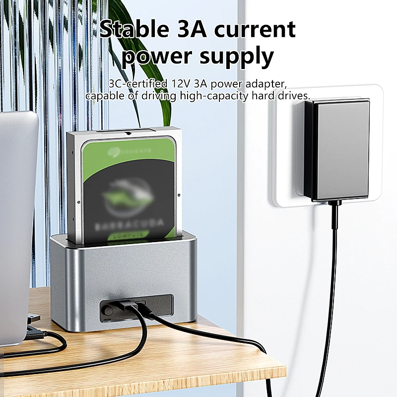 Blueendless 2,5/3,5" SAS/SATA – Caja Externa USB 3.0 Disco Duro Caddy - imagen 2