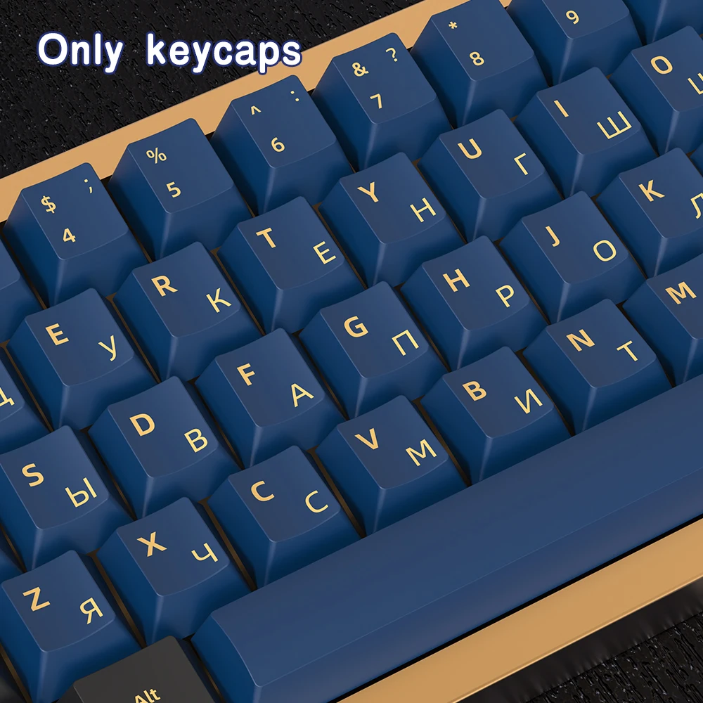 Teclas samurái azules para teclado mecánico personalizado GMK, japonés, coreano, ruso, alemán, español, francés, perfil Cherry - imagen 4