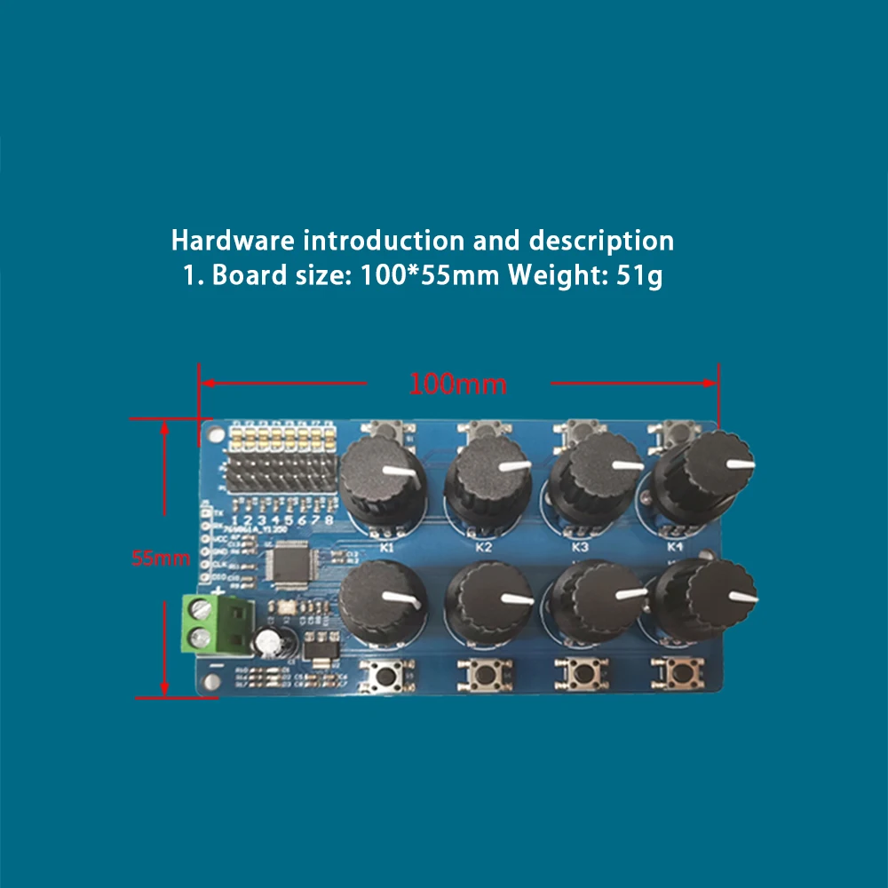Servocontrolador de perilla giratoria de 8 canales, placa controladora de 8 canales/vías, servocontrolador de protección contra sobrecorriente - imagen 4