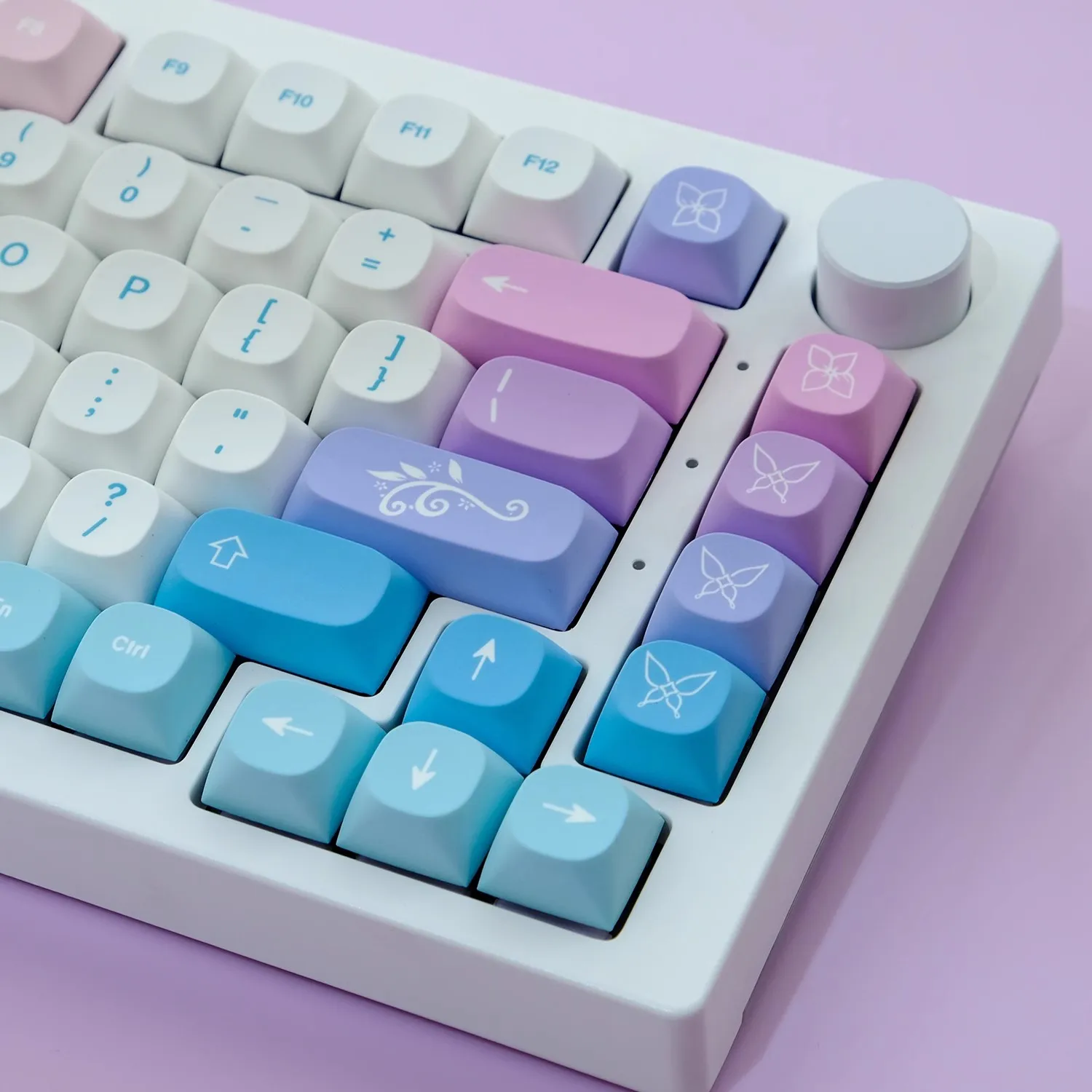 1 Juego de teclas GMK Fairy, teclas de sublimación de tinte PBT, teclas de perfil MA con cambio 1.75U 2U ISO, entrada para teclados personalizados - imagen 3