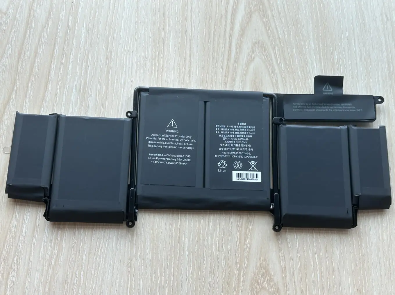 A1502 2015 Battery A1582 For Apple MacBook Pro 13" Retina A1502 With Tools ME865 ME864 020-00010 11.42V 6559mAh - imagen 2