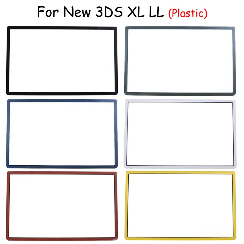 JCD reemplazo superior frontal marco de pantalla superior cubierta de lente pantalla LCD para 3DS XL LL nuevo 3DSXL 3DSLL lente de plástico y vidrio - imagen 5