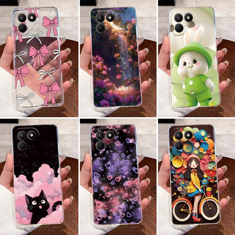 Fundas para Tecno Pova 7 Neo funda de 6,78 pulgadas fundas de teléfono transparente TPU lujo lindo divertido fresco niños niñas silicona suave carcasa de parachoques - imagen 2