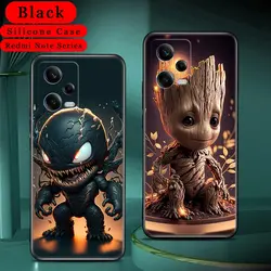 Funda blanda bonita de Marvel Venom Groot para Xiaomi Redmi Note 12 Pro Plus 12S 11 10 Pro 11S 10S 9 8 Pro S 7, funda trasera para teléfono