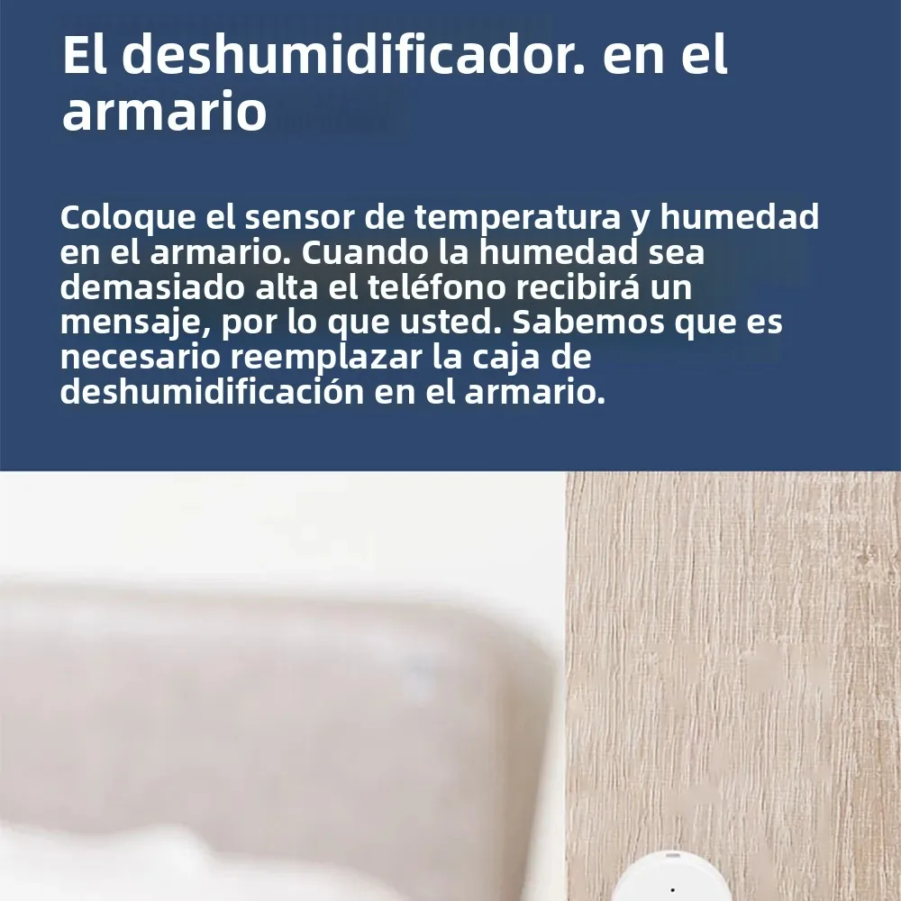 Haozee Zigbee 3,0 Sensor de temperatura y humedad Monitor remoto por aplicación Smart Life funciona con batería con Alexa Google Home - imagen 5