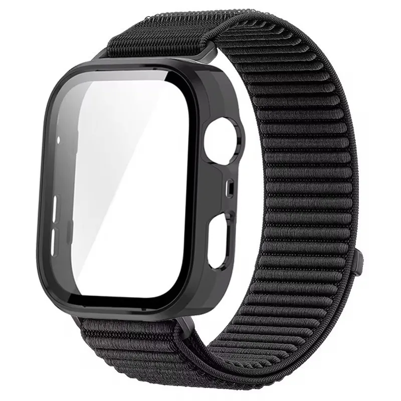 Funda de cristal + bucle de nailon de campo para Huawei Watch Fit 4 4Pro, pulsera deportiva para Huawei Watch Fit 3, funda protectora de pantalla - imagen 2