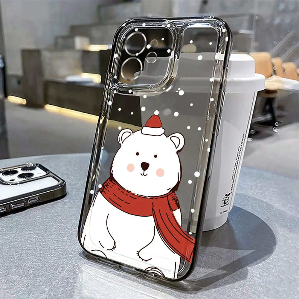 Funda de teléfono Feliz Navidad para iPhone 11 16 Pro Max 13 15 14 12 16promax 15promax 14promax Funda de silicona suave transparente - imagen 2
