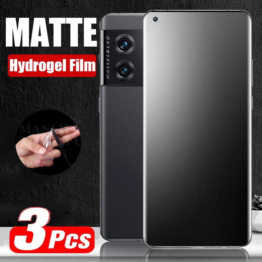 Película de hidrogel mate de borde curvo de 3 piezas para Oneplus 11 10 8 9 7T 6T 1 + 7 1 + 6 One Plus 7 OnePlus Ace, Protector de pantalla, película de cubierta completa - imagen 2