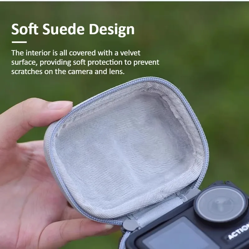 Estuche de transporte para DJI Osmo Action 6, bolsa de almacenamiento pequeña, bolsa de almacenamiento portátil dura de PU, impermeable, accesorios de funda protectora - imagen 5