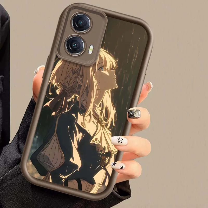 Funda violeta Evergarden para Motorola G Stylus Pure G55 G54 G75 G85 G84 G32 G24 G23 G13 G04 5G 2025, funda de teléfono con escalera ocular - imagen 4