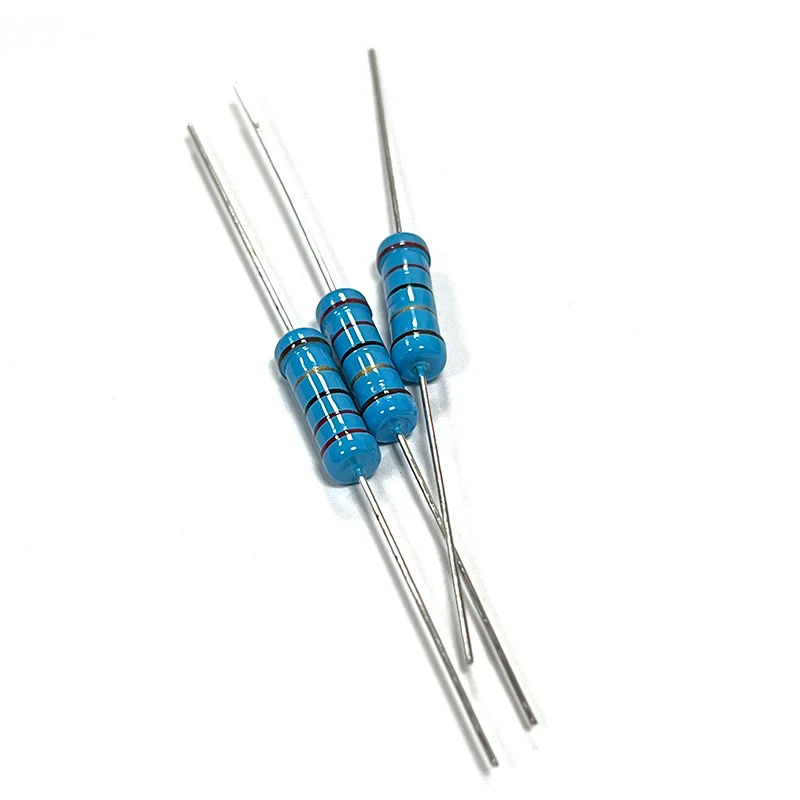 20 piezas resistencia de película metálica 2W 2R2 22R 220R 2K2 22K 220K 2,2 22 220 Ohm R K precisión 1% 0.1R-10M resistencia de anillo de cinco colores - imagen 4