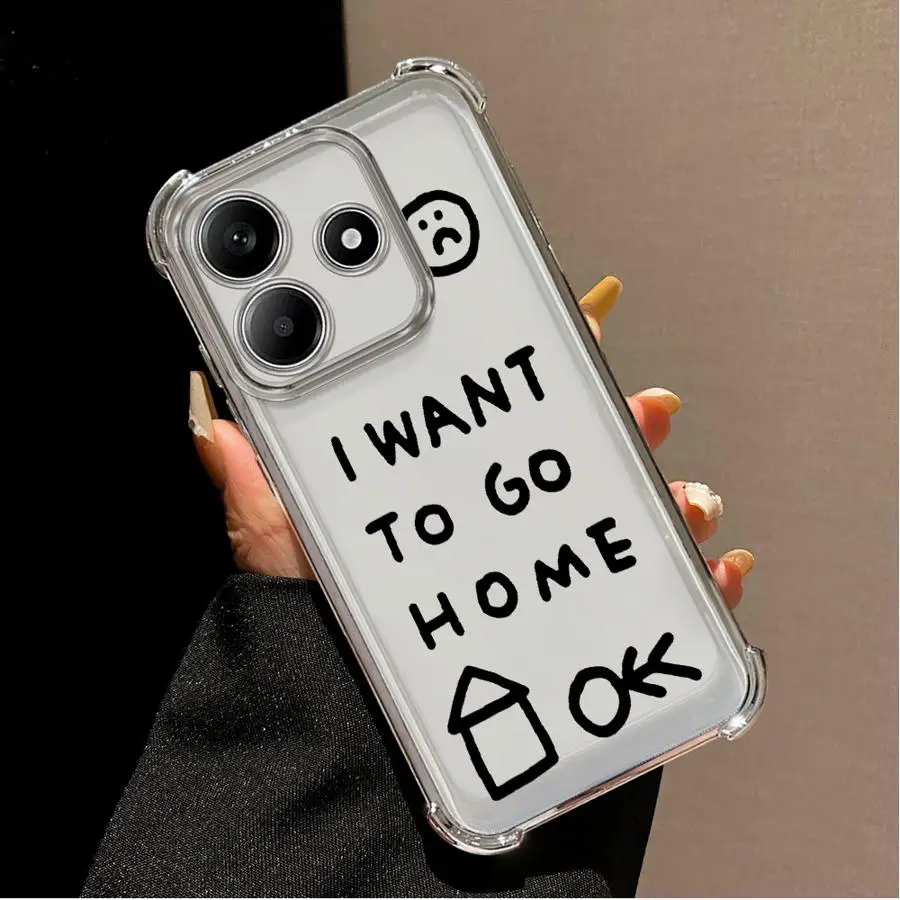 I Want To Go Home Clear Cover Case for Redmi Note 9S 11s 10 Lite 14 Pro Plus 10s 11 12 13 10 Pro - imagen 3